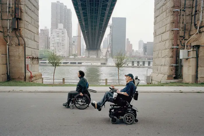 Armand and Bryan passing under the Ed Koch Queensboro Bridge, March 2012<br/>